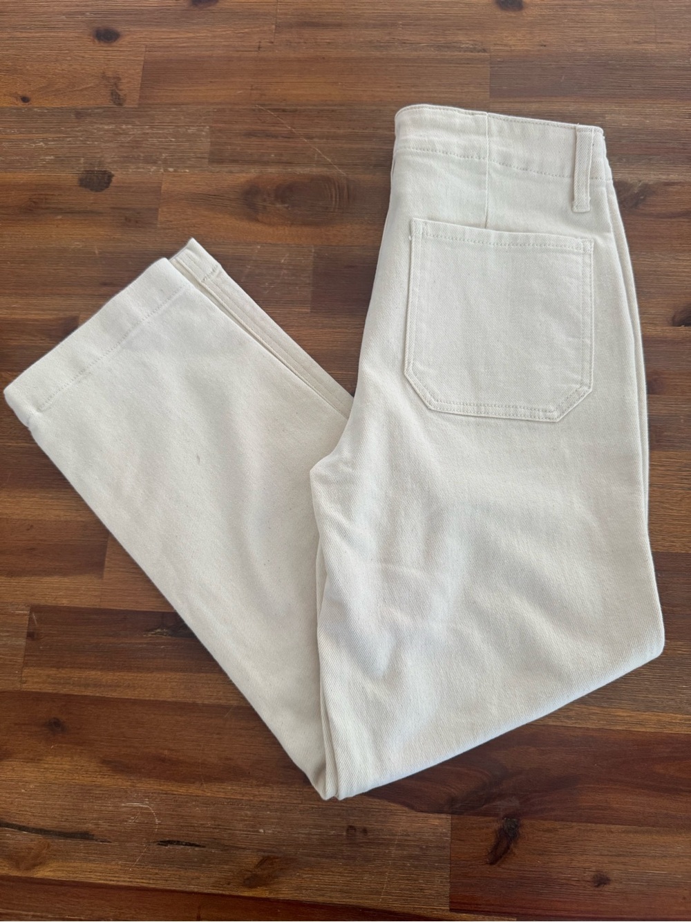 Studio Blue Cream Ecru Carpenter Jeans Size 28 Straight Leg Utility Pants